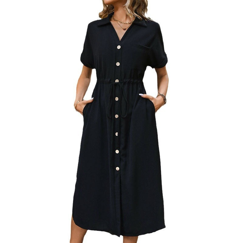 Robe chemise croisée