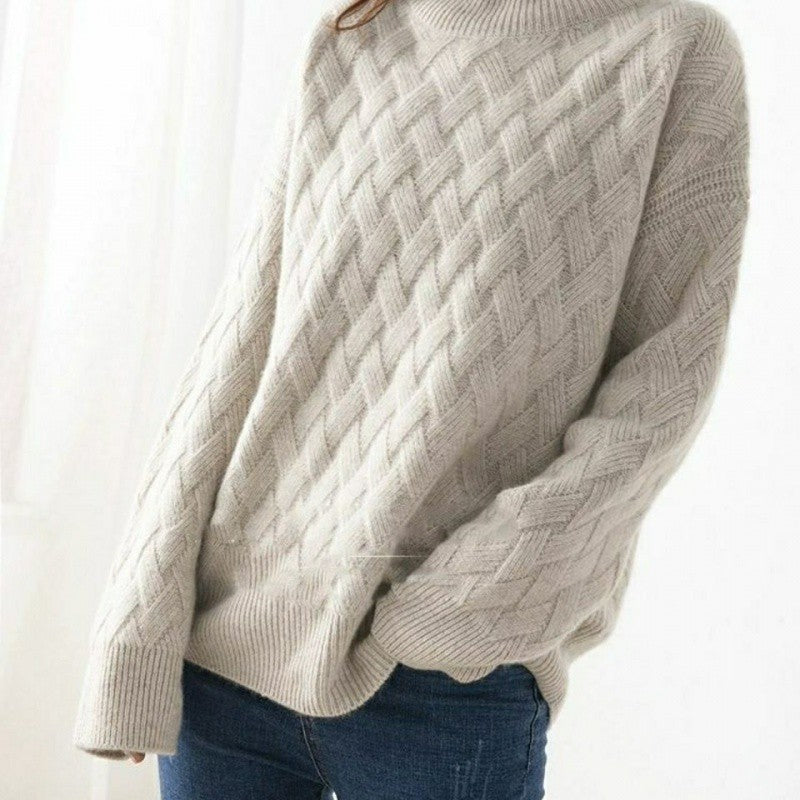 Pull en tricot femme col roulé