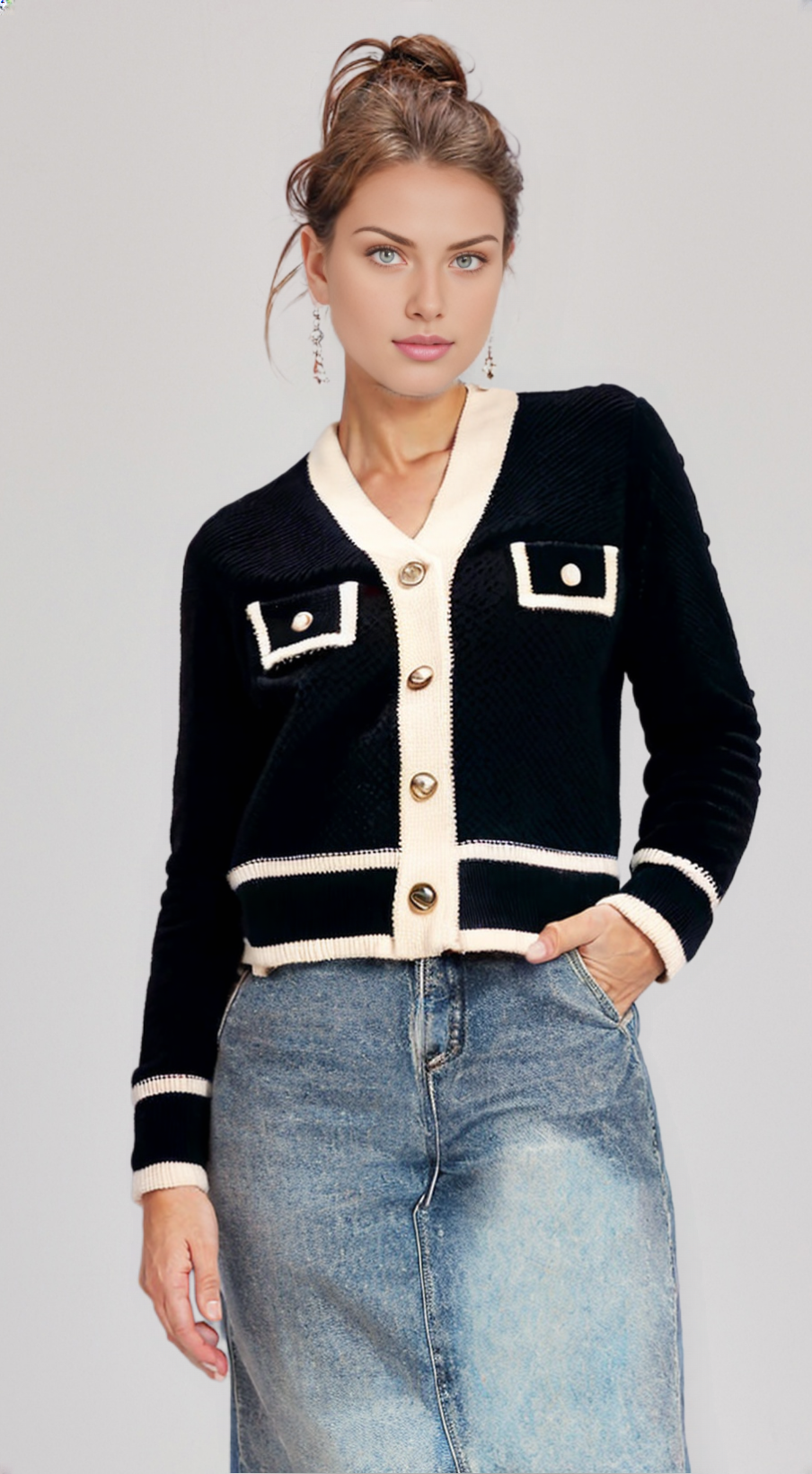 Cardigan Ample en Tricot