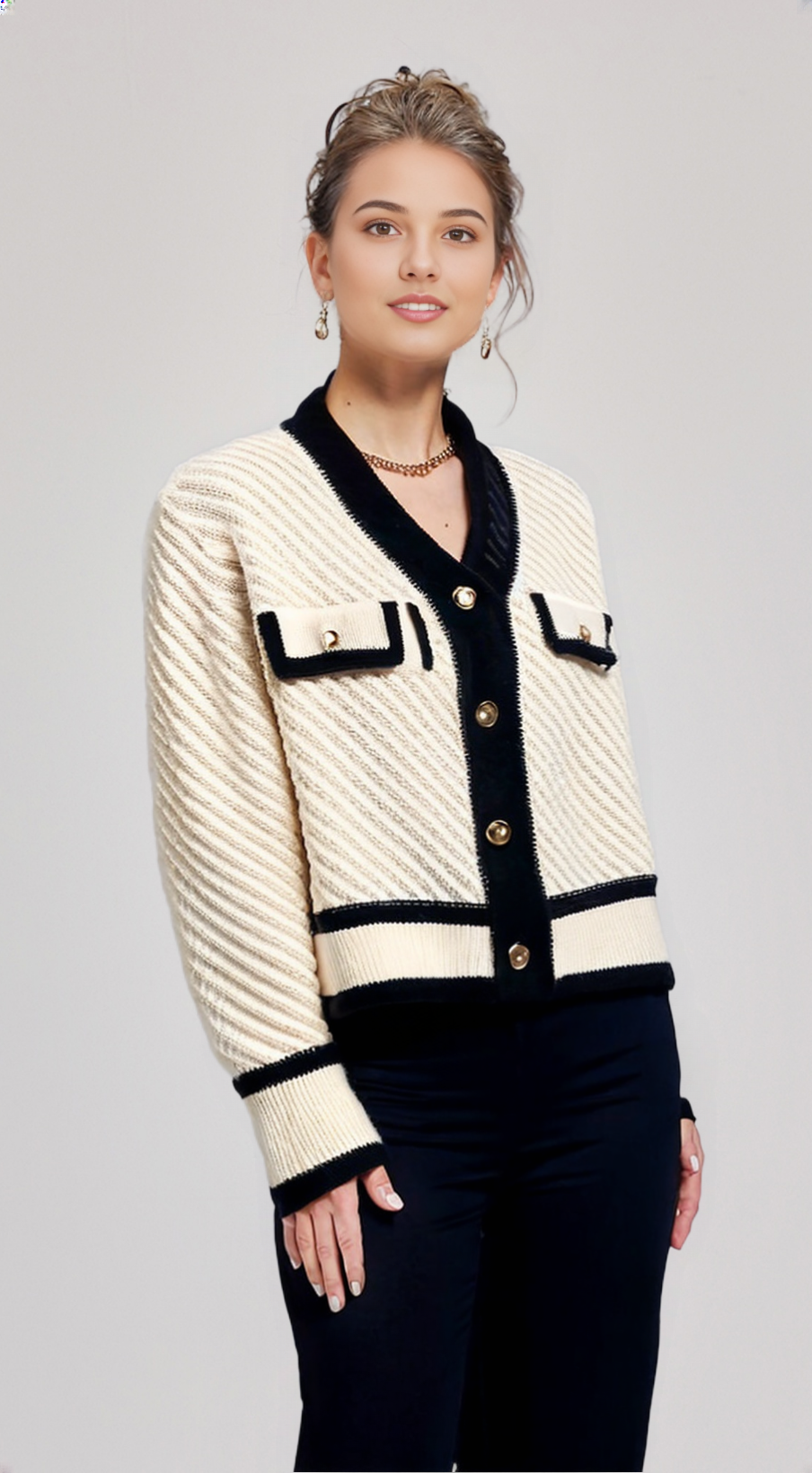 Cardigan Ample en Tricot