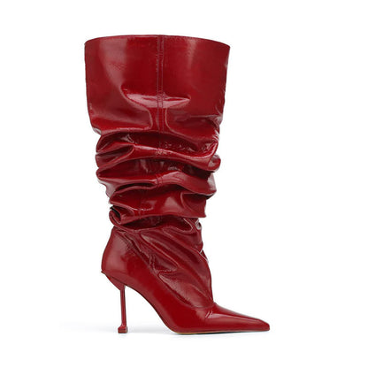 Bottes à talon aiguille et bout carré