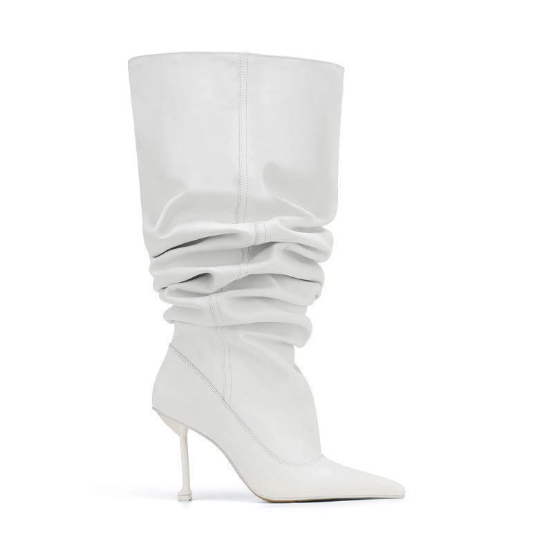 Bottes à talon aiguille et bout carré
