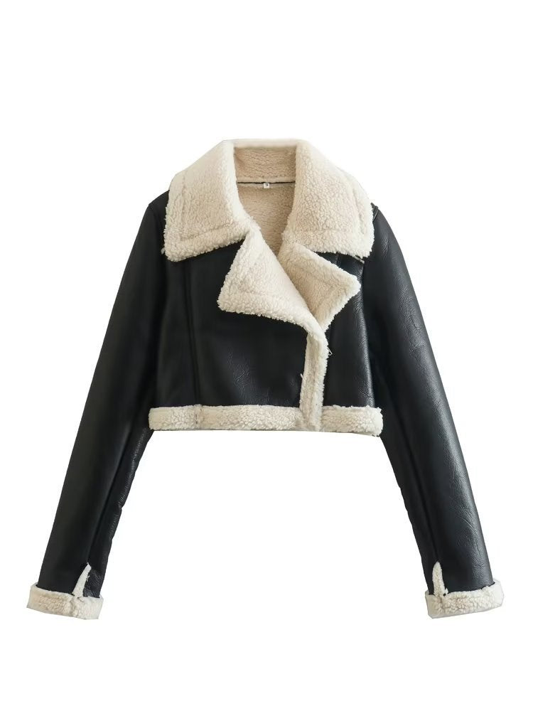 Blouson court réversible en fourrure