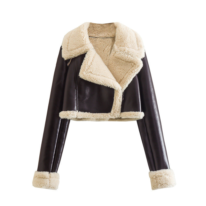 Blouson court réversible en fourrure