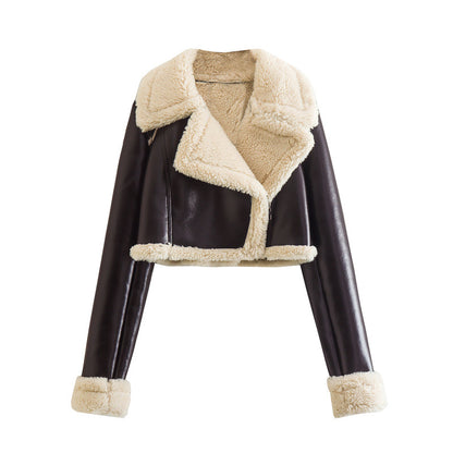 Blouson court réversible en fourrure