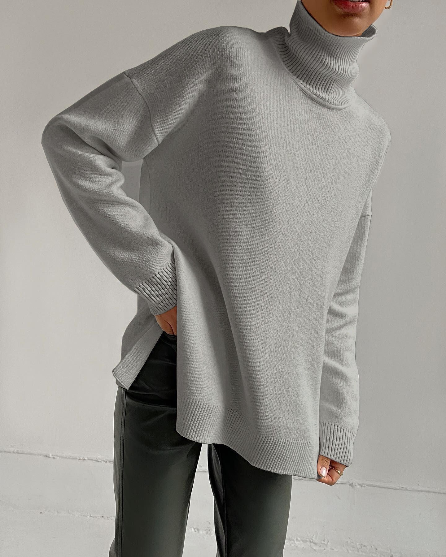 Pull col roulé ample