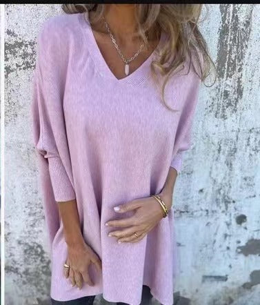 Pull chic oversize col V