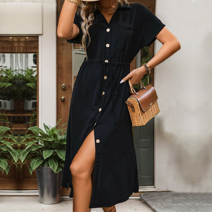 Robe chemise croisée